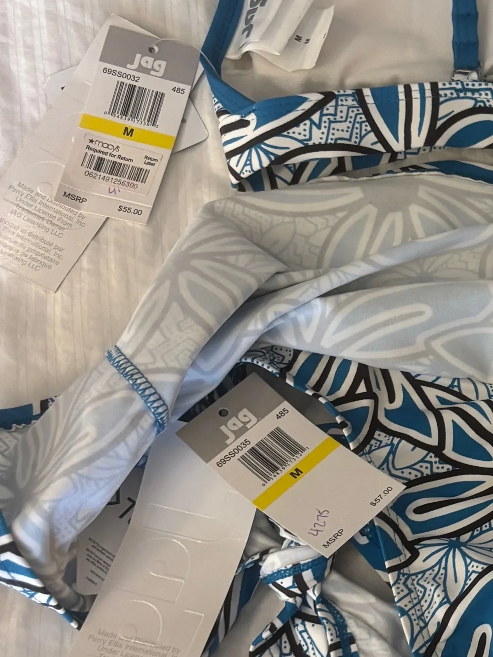 NWT JAG Bikini and Matching Swim Skirt Set